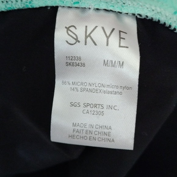 SKYE VIVI BLACK MID WAIST FOLD OVER BIKINI BOTTOM, Medium - Picture 5 of 8